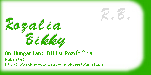 rozalia bikky business card